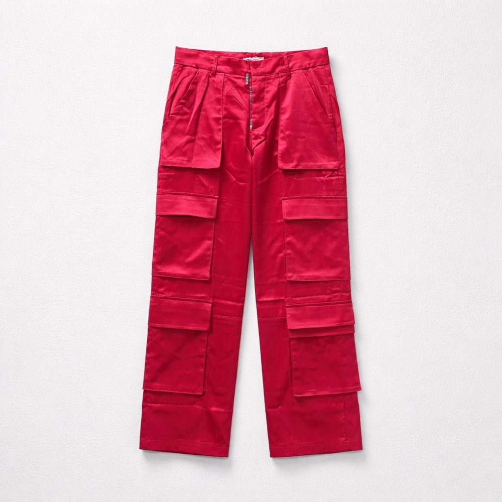 Hot Pink Cargo Pants with Utility Pockets